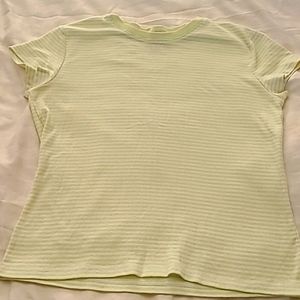 Adorable Talbots light green and white striped shirt, small, petite